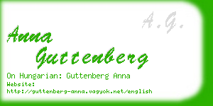 anna guttenberg business card